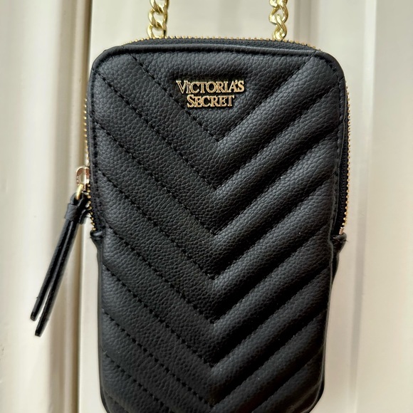 Victoria's Secret Black Quilted Crossbody Bag - Picture 2 of 3